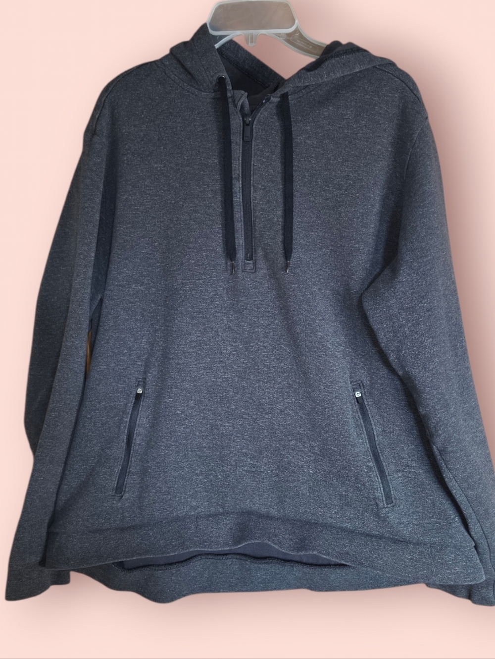 all in motion Men's Dark Charcoal Zip-Up Hooded Sweater